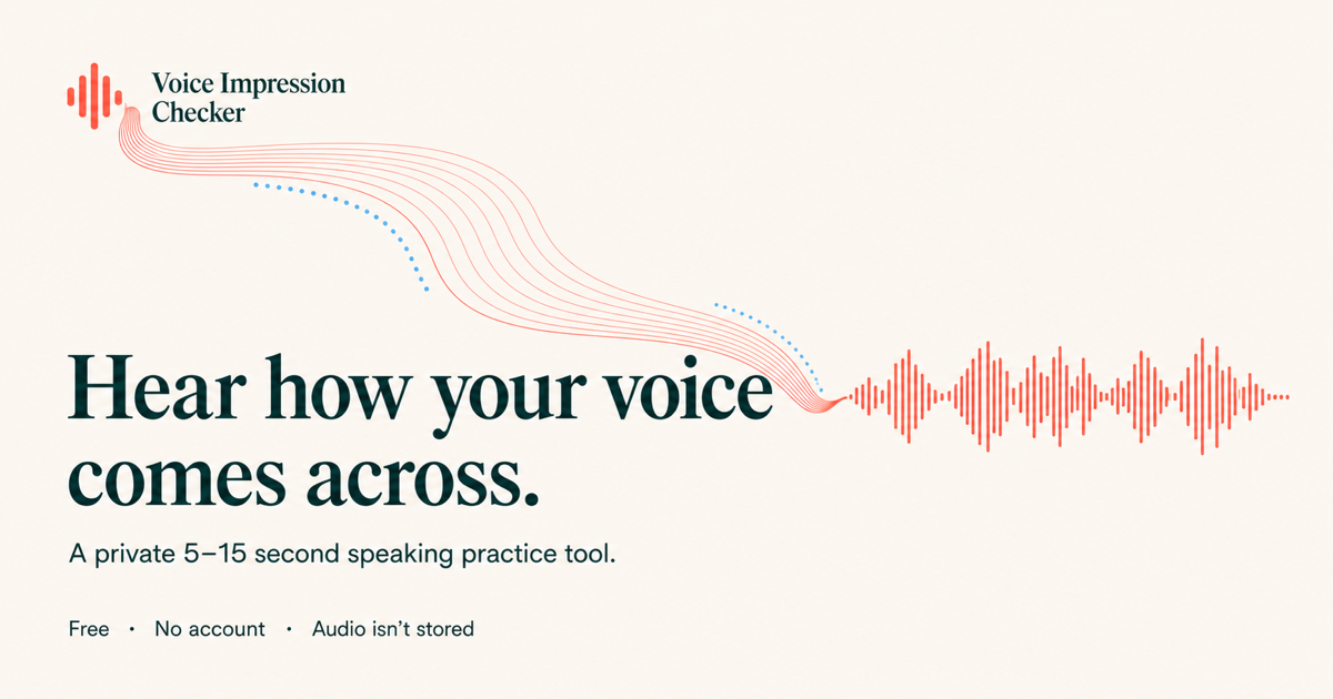 Voice Impression Checker — official preview image